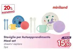 B di Bimbi Stoviglie per Autoapprendimento miniland offerta