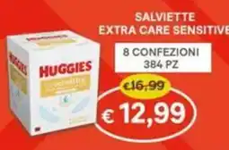B di Bimbi Huggies salviette extra care sensitive offerta
