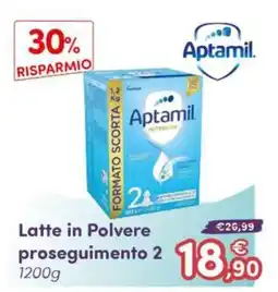 B di Bimbi Aptamil Latte in Polvere proseguimento 2 offerta