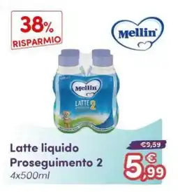 B di Bimbi Mellin Latte liquido Proseguimento 2 offerta