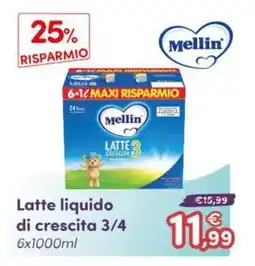 B di Bimbi Latte liquido di crescita Mellin 3/4 offerta