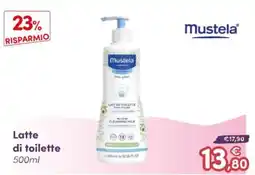 B di Bimbi Mustela Latte di toilette offerta