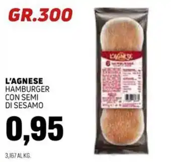 L'Agnes Hamburger con semi di sesamo