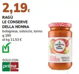 Basko Le conserve della nonna ragù bolognese offerta
