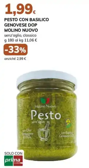 Pesto con basilico Genovese DOP Molino Nuovo