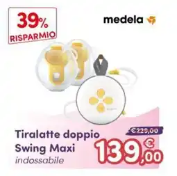 B di Bimbi Medela Tiralatte doppio Swing Maxi indossabile offerta