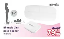 B di Bimbi Bilancia 2in1 pesa neonati digitale nuvita offerta