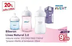 B di Bimbi Biberon Linea Natural 3.0 Philips Avent offerta