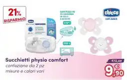 B di Bimbi Succhietti physio comfort chicco offerta