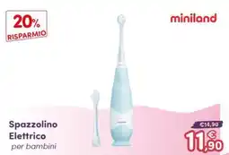 B di Bimbi Spazzolino Elettrico per bambini miniland offerta