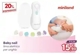 B di Bimbi Baby nail lima elettrica per unghie miniland offerta