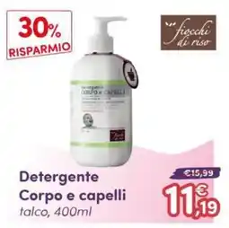 B di Bimbi Detergente Corpo e capelli talco offerta
