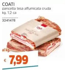 Stop&Shop Pancetta tesa affumicata cruda Coati offerta