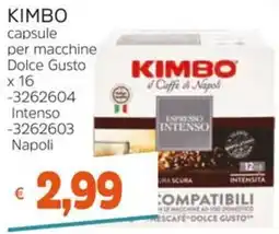 Stop&Shop Kimbo capsule per macchine Dolce Gusto offerta