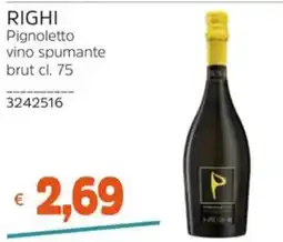 Stop&Shop Righi Pignoletto vino spumante brut offerta