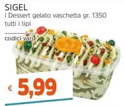 Stop&Shop Sigel dessert gelato vaschetta offerta