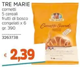 Stop&Shop Tre Marie cornetti 5 cereali frutti di bosco offerta