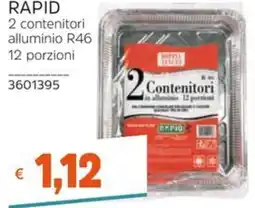 Stop&Shop Rapid contenitori alluminio offerta