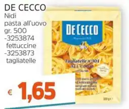 Stop&Shop De Cecco tagliatelle n°301 all'uovo offerta