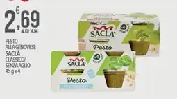 Iper Nonna Isa Pesto alla genovese Saclà classico senza aglio offerta