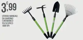 Utensili manuali da giardino con manico telescopico