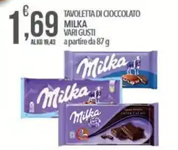 Iper Nonna Isa Tavoletta di cioccolato Milka vari gusti offerta