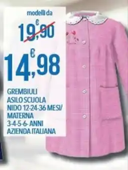 Iper Nonna Isa Grembiuli asilo scuola offerta