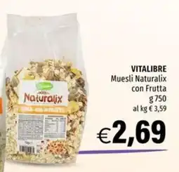 Hurrà Muesli Naturalix con Frutta offerta