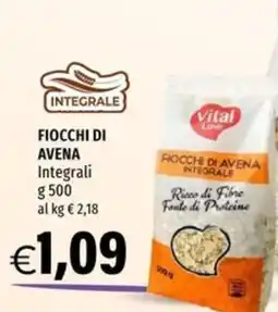 Hurrà Fiocchi di avena integrali Vital Love offerta