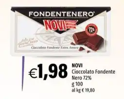 Hurrà NOVI Cioccolato Fondente Nero 72% offerta