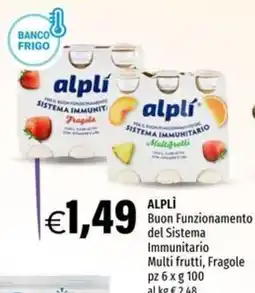 Hurrà Alplì Buon Funzionamento del Sistema Immunitario Multi frutti, Fragole offerta