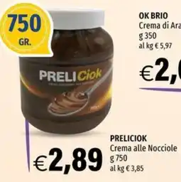 Hurrà PRELICIOK Crema alle Nocciole offerta