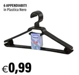 Hurrà Appendiabiti in plastica nero offerta