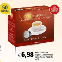 Hurrà Capsule Caffè Cremoso compatibili A Modo Mio offerta