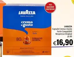 Hurrà Lavazza Capsule Crema e Gusto Forte Compatibili Nespresso Original offerta