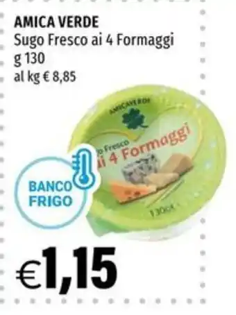 Amica Verde Sugo Fresco ai 4 Formaggi