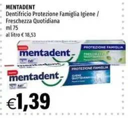Hurrà Mentadent Dentifricio Protezione Famiglia offerta