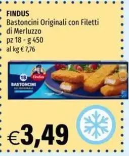 Hurrà Findus Bastoncini Originali con Filetti di Merluzzo offerta