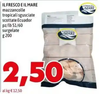 Il fresco e il mare mazzancolle tropicali sgusciate scottate Ecuador