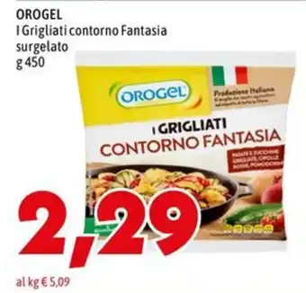 Orogel i grigliati contorno fantasia