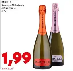 MEGA Spumante Millesimato extra dry, rosè Babulle offerta