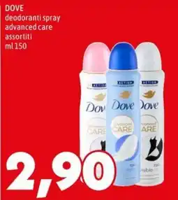 MEGA Dove deodoranti spray advanced care offerta