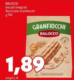 MEGA Biscotti integrali Granfiocchi Balocco offerta