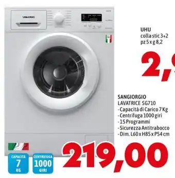 Sangiorio lavatrice sg710