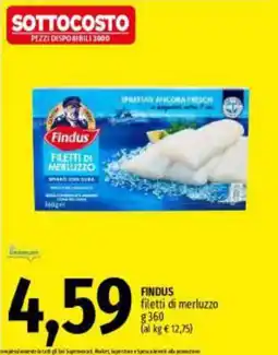 Emi Supermercati Findus filetti di merluzzo offerta