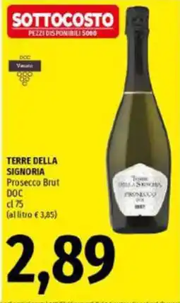 Emi Supermercati Terre della Signoria Prosecco Brut DOC offerta