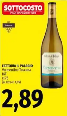 Emi Supermercati Fattoria il Palagio Vermentino Toscana IGT offerta