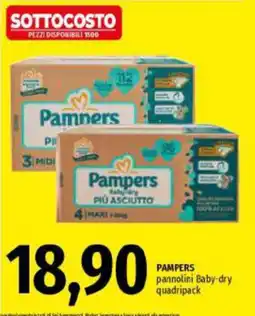 Emi Supermercati Pampers pannolini Baby-dry quadripack offerta