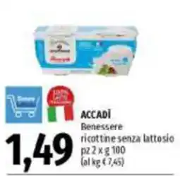 Emi Supermercati Accadi Benessere ricottine senza lattosio offerta