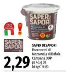 Emi Supermercati Saper di Sapori Bocconcini di Mozzarella di Bufala Campana DOP offerta